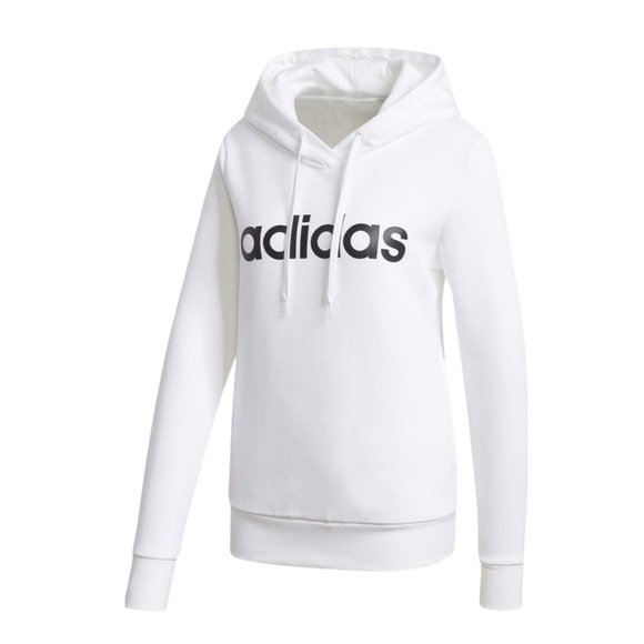 Adidas White Logo Hoodie - Picture 3 of 9